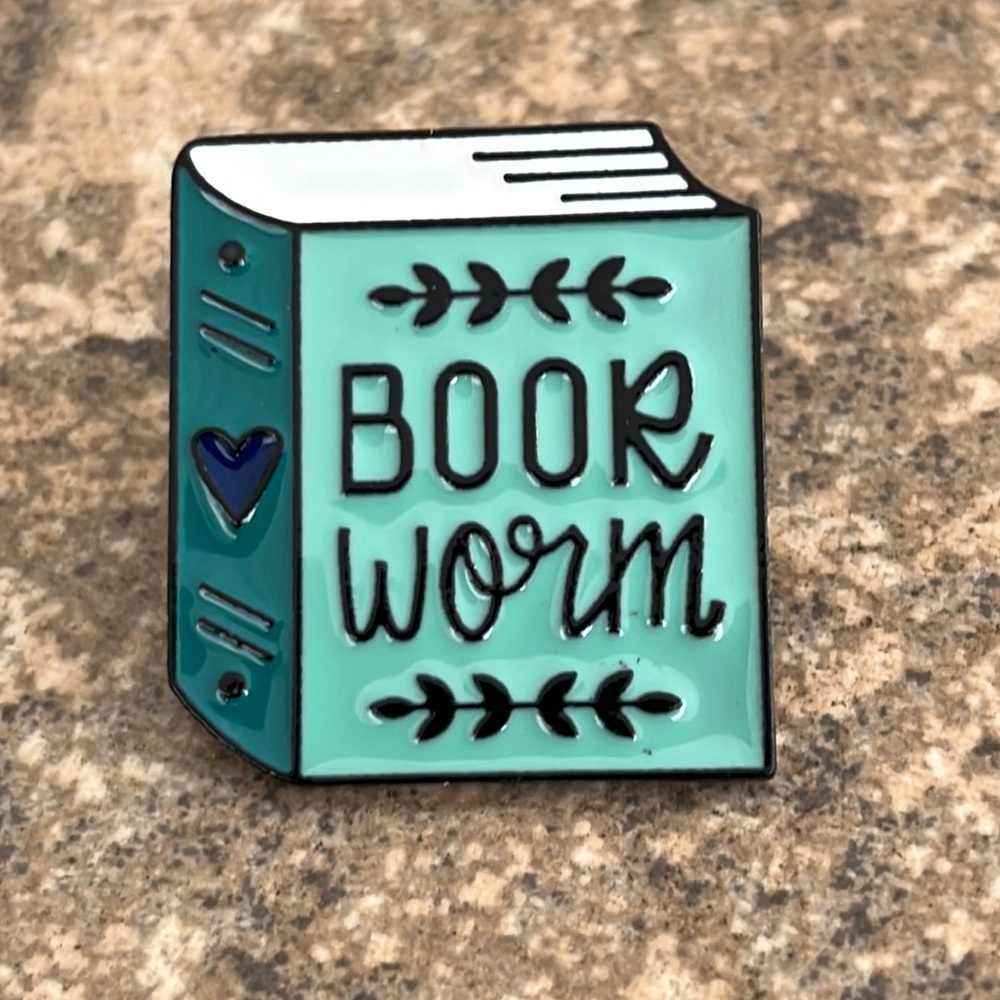 Book worm book loverbrooch lapel pin backpack‎ pin